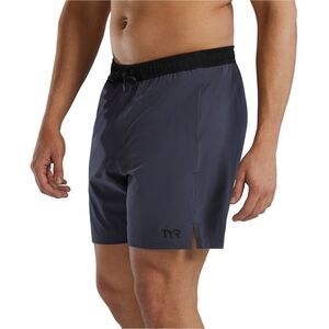 TYR Mens Regular Fit Athletic Workout Shorts, Grey, NWT